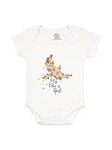 The Cotton Baby Half Sleeve 100% Cotton Cute Print Designs New Born Baby Bodysuit/Romper/Onesie For Boy and Girl, 0 Months - 12 Months (Fly Like A Girl, 0-3 Months)