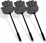 Fly Swatter Heavy Duty for Indoors – Hand-Shaped Flyswatter with Non-Slip Grip, Flexible 3-Pack Bug Swatters for Kitchen, Patio & Living Room