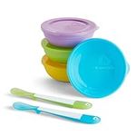 Munchkin Love A Bowls Toddler & Baby Bowls with Lids | Dishwasher Safe | Bright Plastic Baby Feeding Bowls | Food Storage Containers for Children and Baby | Baby Weaning Bowls & Spoons