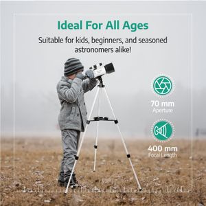 Slokey Telescope 40070 – 16x-120x Refractor for Beginners