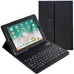 Alpatronix KX130 iPad Air Keyboard Case & Wireless Bluetooth Keyboard for iPad Air & iPad Air 2 (iPad 6) with Built-In Stand / Protective Smartcover / Rechargeable & Removable Keyboard (Auto-Sleep Smart Function) - (Black)