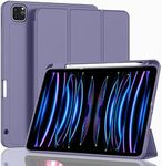 ProElite Smart Case for iPad Pro 12.9 inch 2022/2021 6th/5th Gen [Auto Sleep/Wake Cover] [Pencil Holder] [Soft Flexible Case] Recoil Series - Lavender