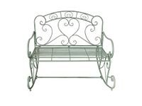 ASPECT Garden Bench, Metal, Sage Green, 103(W) x94(D) x93(H) cm