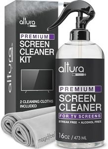 Screen Cleaner Spray and Wipe Kit - Tv Screen Cleaner for Smart Tv - Professional Monitor Cleaner Formula with XL Microfiber Cloths, 16oz