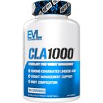 Conjugated Linoleic Acid CLA Supplement - Evlution Nutrition CLA Pills to Support Belly Fat Burning with Diet & Exercise - Stimulant Free Preworkout Fat Burner for Men from Safflower Oil 180 Servings