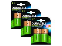 Duracell Rechargeable Ultra D Size Batteries - Pack of 6