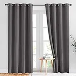 NICETOWN Gray Blackout Curtains for