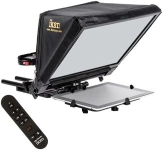 Ikan Elite Generation 2 Universal Large Tablet Teleprompter for Surface Pro & Ipad Pro, Beam Splitter 70/30 Glass w/Remote (PT-ELITE-V2-RC) - Black
