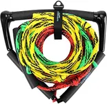 Affordura Water Ski Rope 75 Feet Wakeboard Rope with Handle Ski Ropes for Water Skiing, Ski Tow Rope for Tubing 4 Sections Tube Tow Rope for Watersports, Storing Bag Included (Multi Colored)