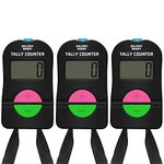 SDARMING Clicker Electronic Counter, 4 Digit Hand Tally Counters Add/Subtract for counting, golf scoring (3 PCS)