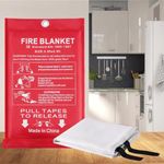Fire Blanket for Home Kitchen Emergency,Flame Retardant Blankets for Camping,Kitchen,Fireplace, Grill,Car, Outdoors,Emergency Blanket Kids (1m x 1m)