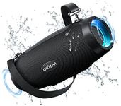 Ortizan Bluetooth Speakers 80W Speakers Wireless Bluetooth 5.0 With Deep Bass, Outdoor Speaker with IPX7 Waterproof, 18H Playtime, Powerbank, Stereo Pairing, Preset EQ, LED Light for Party, Camping