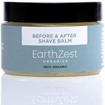 After Shave Balm for Men with Sensitive Skin 100% Organic & Natural. Alcohol Free. Protects Against Shaving Rash & Razor Burn. Soothing Anti Aging Facial Moisturiser by EarthZest Organics. Vegan 50ml