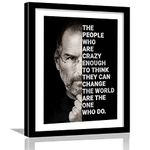 Kotart - Steve Jobs Poster with Frame for Room - Steve Jobs Quotes Poster for Home Wall Decor ( 11x14 inch , Framed) (Steve Jobs) multicolor