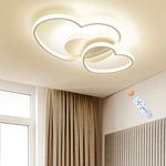 LED Ceiling Light Bedroom Lamp White Dimmable Heart Shaped Design Modern Love Ceiling Lamp Metal Acrylic Ceiling Light Creative Chandelier Kitchen Dining Room Living Room Children's Room Lamp,50cm