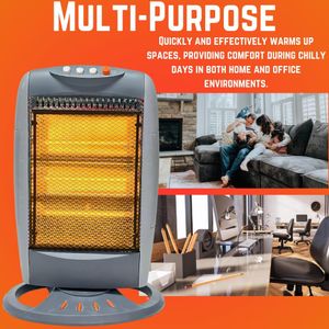 Trendi 1200W Halogen Heater – Portable Electric Room Heater