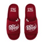 Bioworld Dr Pepper Always One Of A Kind Men’s Red Slide Slippers -Small, Orange, Large