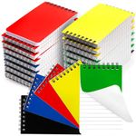 Hacaroa 30 Pack Top Spiral Memo Pads, 3"x5" Lined Pocket Notebook Mini College Ruled Paper, Wirebound Small Steno Pads for Home, School, Office, 75 Sheets, Assorted Colors