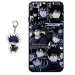 Compatible with iPhone 6 / iPhone 6s Case Anime Design [with Fushiguro Megumi Figure Keychain], Soft Silicone TPU Animation Cool Phone Case for iPhone 6 / iPhone 6s