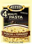 Alessi 4 Minute Pasta, One Dish Quick Meals, Stovetop or Microwave, Dinner or Side Ready in Minutes (Porcini Mushroom & Cheese, 6.35 Ounce (Pack of 6))