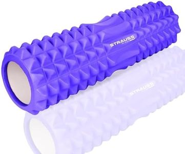 Strauss Grid Foam Roller | Eco-Friendly Spikes Foam Roller | Premium Eva Foam | Light Weight & Travel-Friendly Foam Roller for Relieve Muscle Tightness, Soreness & Inflammation,45 CM (Purple)