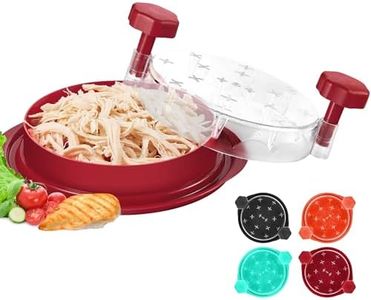 Chicken Shredder Tool Twist Large: 2025 Pro & Standard Food-Grade Visible Meat Shredder Tool Twist with Anti-Slip Petal-Like Base, Chicken Breast Shredder, Chicken Grinder (Red, Standard - 8")