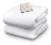 Biddeford Blankets Polyester Electric Heated Mattress Pad with Analog Controller, Twin, White