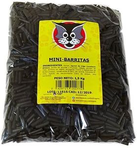 mini barritas regaliz negro - Saet sweets - 1.5 Kg