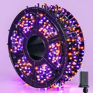JMEXSUSS Halloween Decorations 800 LED Orange and Purple Halloween Lights, 272ft Halloween String Lights Outdoor Waterproof, 8 Modes Plug in Halloween Lights for Tree Halloween Party