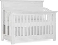 Evolur Waverly 5-in-1 Full Panel Convertible Crib in Weathered White, Greenguard Gold Certified 58.75x31.25x46.5 Inch (Pack of 1)