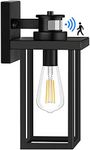 Motion Sensor Outdoor Wall Lights, Dusk to Dawn Exterior Light Fixtures Wall Mount, Front Porch Light with Matte Black Finish, Anti Rust Wall Lamp Wall Lantern, Wall Sconce Lighting for Garage, House