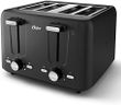 Oster 4-Slice Toaster with Bagel and Reheat Settings and Extra-Wide Slots, Black