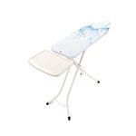 Brabantia Size B Ironing Board (49x15 in) 7 Height Options, Solid Steam Unit Rest Holder (Cotton Flower) Non-Slip Feet, Anti-Collapse Child Locks