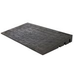 Silver Spring Threshold Ramp, Solid Rubber 4" Maximum Riser with 3 Channels, Black - Mobility Assistance Ramp for Wheelchairs, Scooters, and Power Chairs