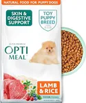 OPtimeal Puppy Dog Food - Proudly Ukrainian - Delicious Puppy Food Dry Recipe with Skin and Digestive Support for Small and Toy Breed Puppies (3.3 Pound (Pack of 1), Lamb & Rice)