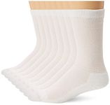 MediPeds Women’s Extra Wide Non-Binding Top Crew Socks with COOLMAX Fiber, Multipairs, White, Shoe Size: 12-14