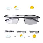 LJIMI Photochromic Progressive Multifocus Reading Glasses Multifocal Transition Sun Readers for Men Women UV400 Protection Sunglasses Blue Light Blocking Computer Eyeglasses Anti Glare Eyewear Shade