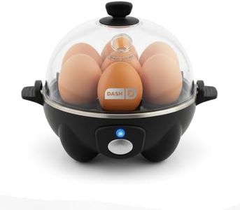 DASH Rapid Egg Cooker: 7 Egg Capacity Electric Egg Cooker for Hard Boiled Eggs, Poached Eggs, Scrambled Eggs, or Omelets with Auto Shut Off Feature - Black'
