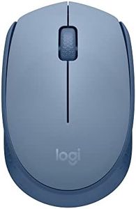 Logitech M171 Wireless Mouse for PC, Mac, Laptop, 2.4 GHz with USB Mini Receiver, Optical Tracking, 12-Months Battery Life, Ambidextrous - Blue Grey