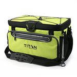 Titan Deep Freeze Cooler - 48 Can Zipperless Hardbody Cooler - Deep Freeze Insulation, HardBody Liner, and SmartShelf - Citrus