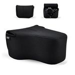 JJC Neoprene Camera Pouch Case for Canon EOS R7 R6 R5 80D 70D Nikon D750 D7200 D7100 D5500 Sony A7R V A1 A7S III Camera, Water-Resistant Camera Sleeve Interior Size Up to 5.8x4.4x7.4(W x H x D)