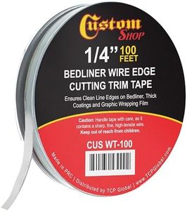 Custom Coat Professional Bedliner Wire Edge Tape, 1/4" x 100ft Roll - Precision Metal Cutting Filament for Spray-On Truck Liners Vinyl Wraps & Thick Epoxy/Urethane Coatings-Achieve Factory-Clean Edge