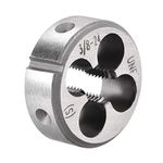 uxcell 3/8-24 UNF Round Die Machine Thread Die, 1.2" OD Round Threading Die Tool Steel, 6G Accuracy Class