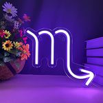 The Zodiac Horoscope Neon Sign, Scorpio LED Neon Signs for Wall Decor, Astrology Zodiac Horoscope Neon Lights Beautiful Spiritual Gift, Birthday Gift, Home Kids Room Decor (Scorpio)