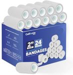 Self-Adhesive Bandage Wrap - Suitable for All Sports - Breathable Athletic Tape for Wrists - Knee and Ankle - Self Adhesive Bandage- 2 Inch- 24 Pack - White