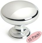 Cosmas 4950CH Polished Chrome Cabinet Hardware Round Mushroom Knob - 1-1/4 Diameter - 10 Pack