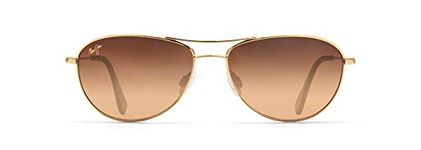 Maui Jim Baby Beach HS245-16 Polarized Aviator Sunglasses,Gold Frame/HCL Bronze Lens,One Size