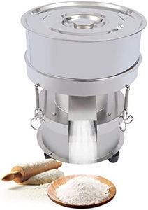 Automatic Sieve Shaker Vibrating Sieve Machine 40 Mesh 60 Mesh Flour Powder Sifter Electric Vibrating Sieve Machine 110V Stainless Steel (with 2 Sieve) (40+60 Mesh)