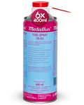 MetaFlux Cutting Oil for Drilling Metal, Stainless Steel, Copper, Aluminum – Heavy Duty Cutting Fluid Spray for Tapping, Threading, and Milling – Drill Lubricant and Cooling Foam (Pack of 6)