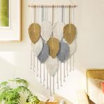 LOMOHOO Macrame Wall Hanging,Boho Home Decor,Bohemian Woven Decoration for Bedroom Living Room Apartment Dorm Gallery Perfect Handmade Gift Ideas 16.5" W x 30.7" L